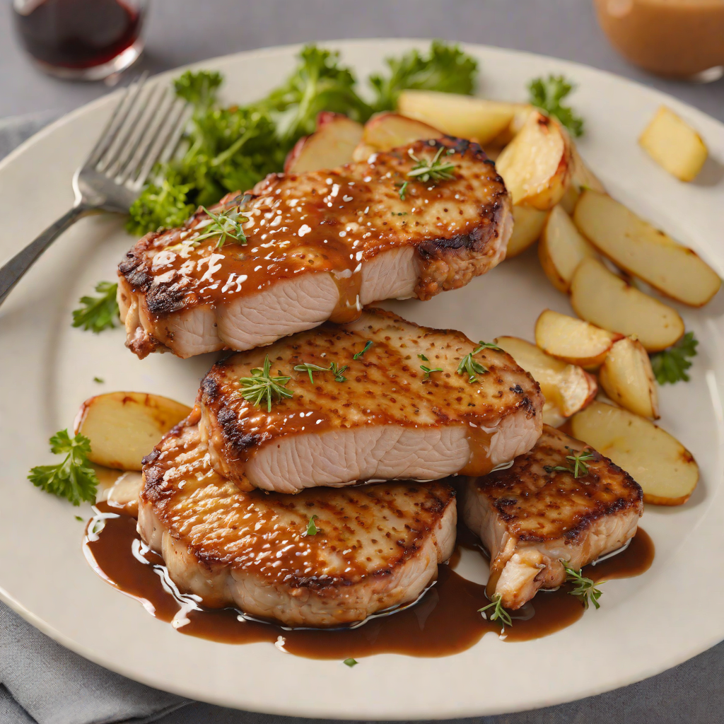 Crisp Pan-Seared Pork Chops with Apple Cider Reduction