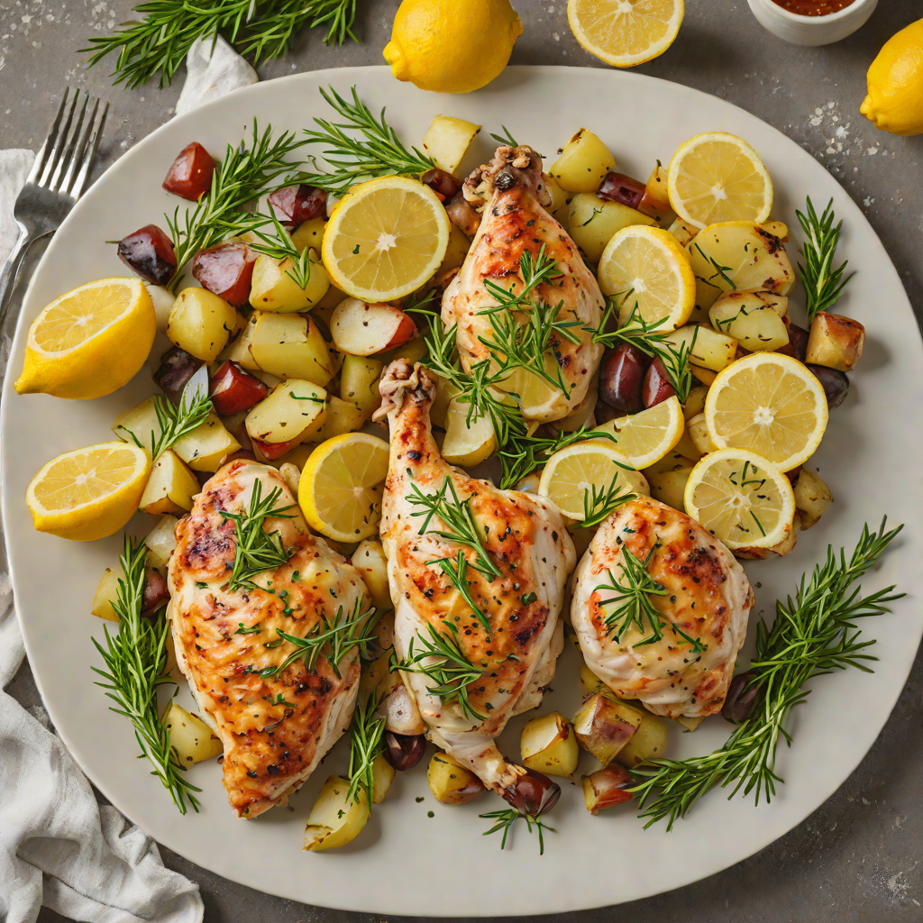 Sheet Pan Lemon-Rosemary Chicken with Potatoes