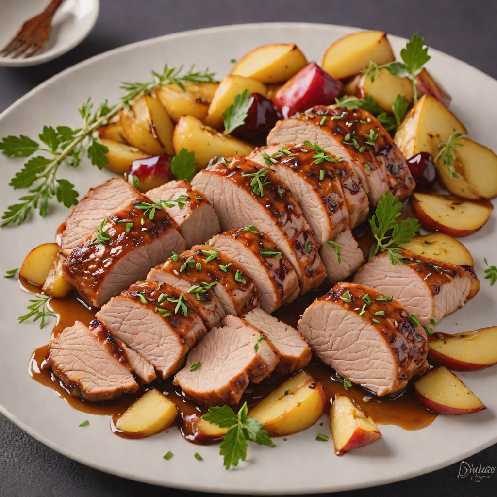 Northern Maple-Glazed Pork Tenderloin with Roasted Apples