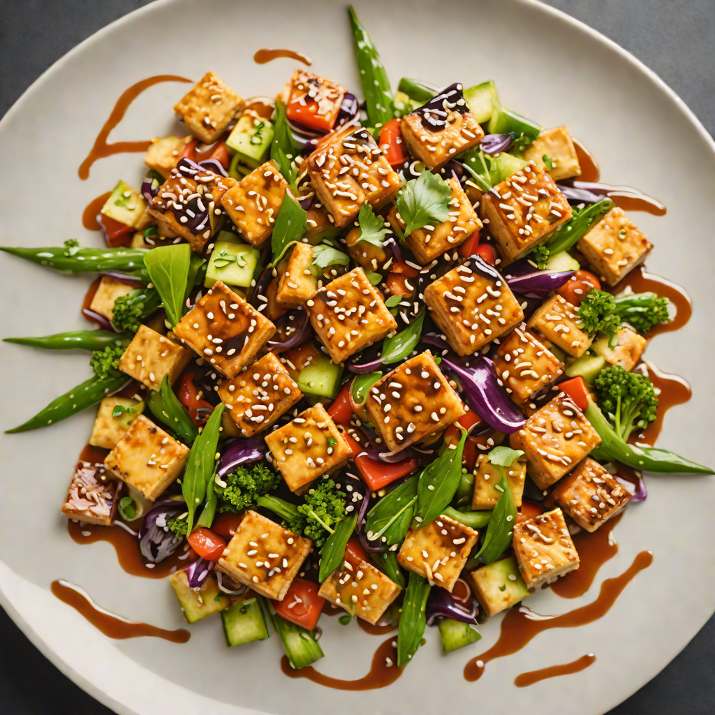 Stir-Fried Tofu with Assorted Vegetables and Ginger-Soy Glaze