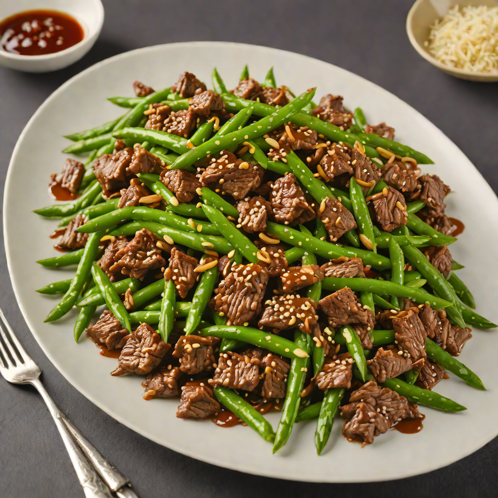 Wu Wei Din-Style Stir-Fried Szechuan Beef with Garlic Green Beans