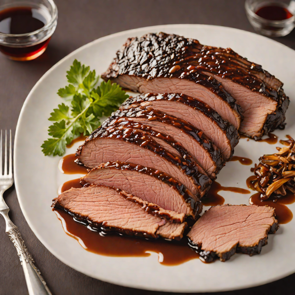 Slow-Smoked Beef Brisket with Maple-Bourbon Glaze