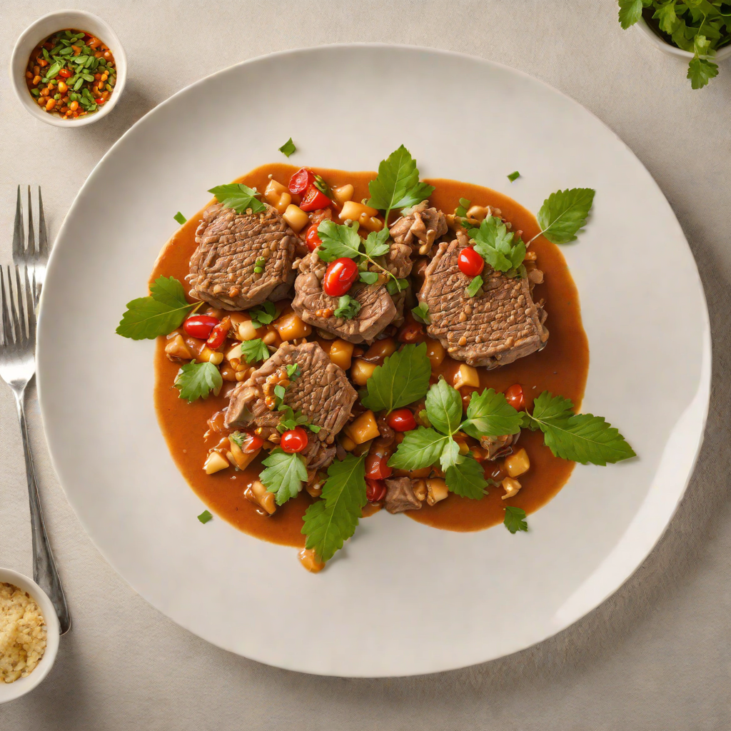 Slow-Cooked Lamb with Macadamia Nut and Bush Tomato Sauce