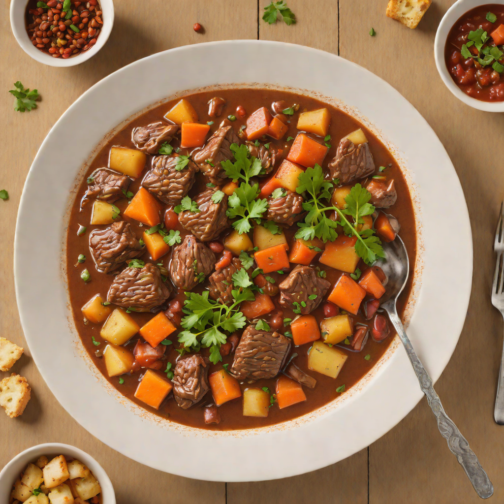 Slow-Cooked Paprika Beef Stew with Root Vegetables