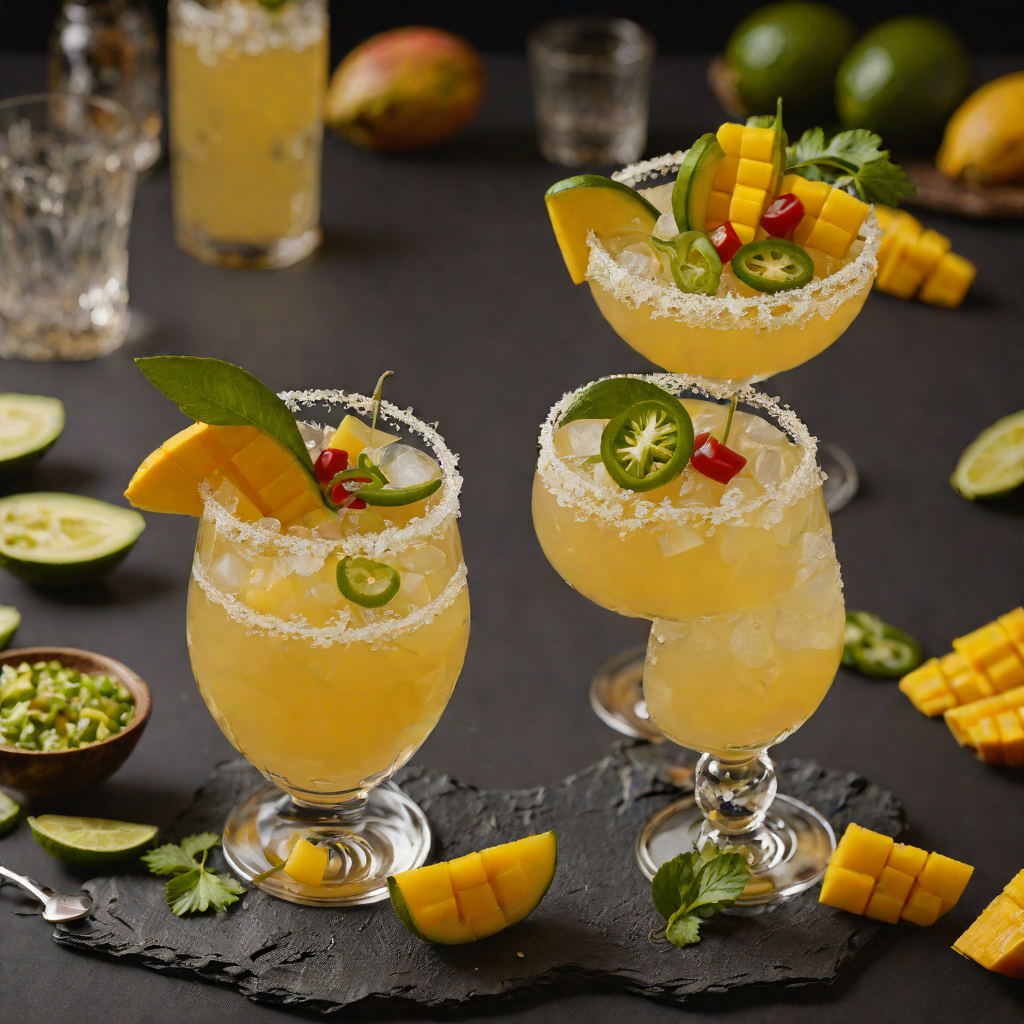 Mango Jalapeño Margarita on the Rocks