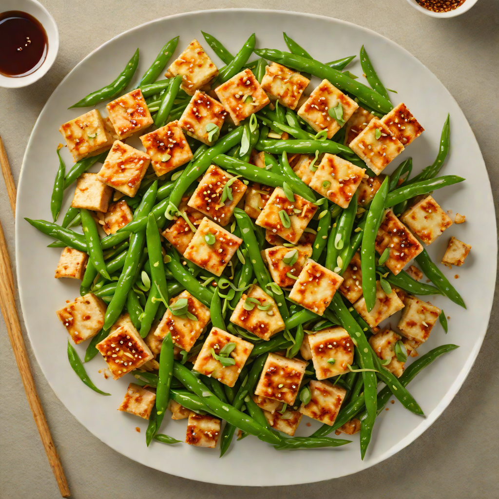 Quick Stir-Fried Tofu with Ginger and Green Beans