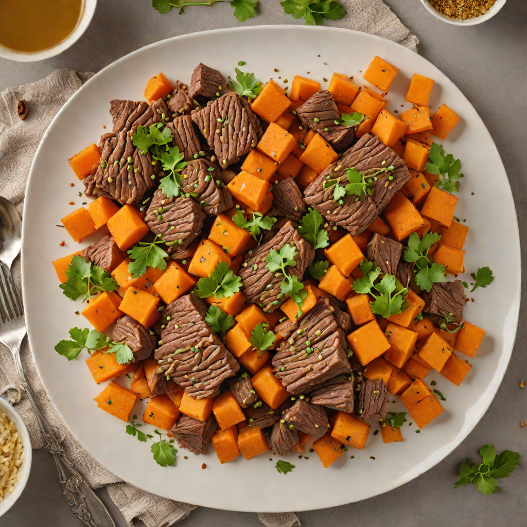 Slow Cooker Moroccan-Spiced Beef with Carrots and Sweet Potatoes