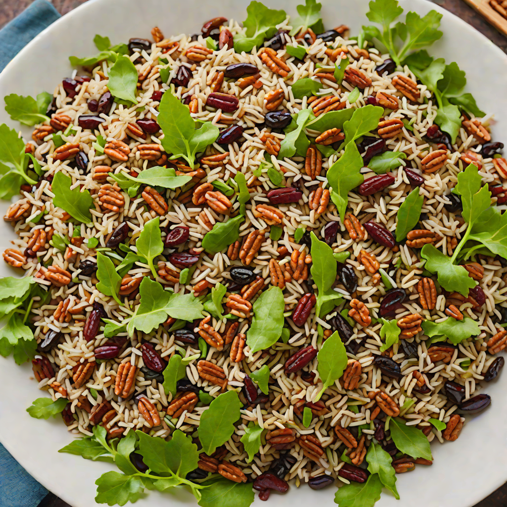 Maple-Glazed Wild Rice Salad with Dried Cranberries and Pecans