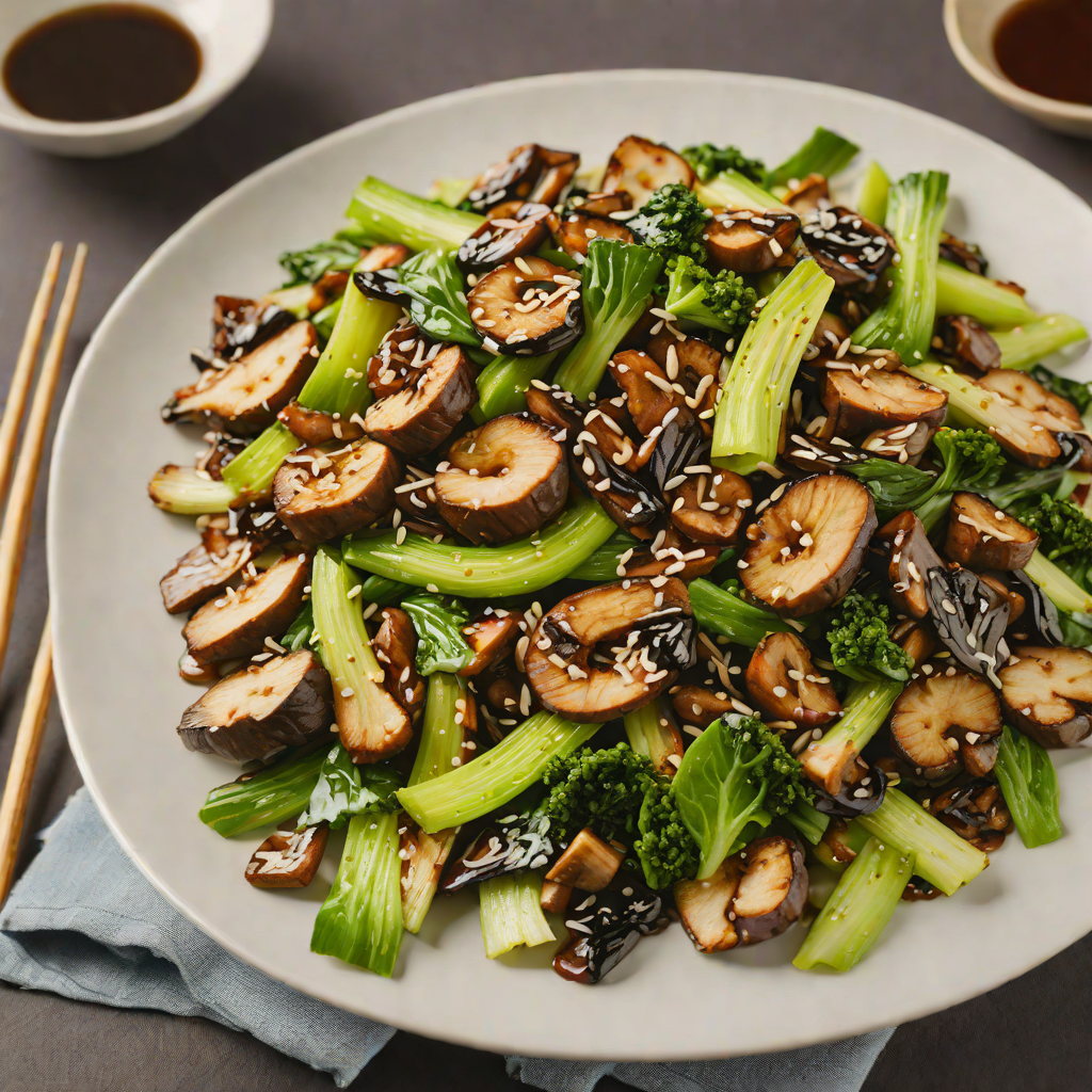 Sautéed Shiitake Mushroom and Bok Choy Stir Fry with Ginger Soy Glaze