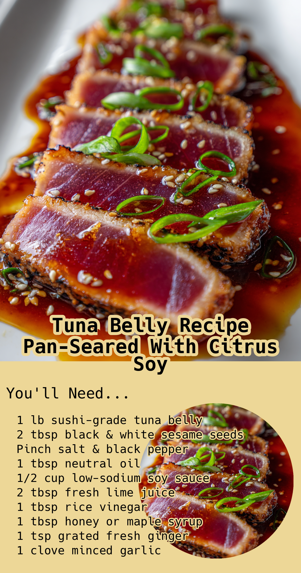 Pan-Seared Tuna Steaks with Citrus Soy Glaze