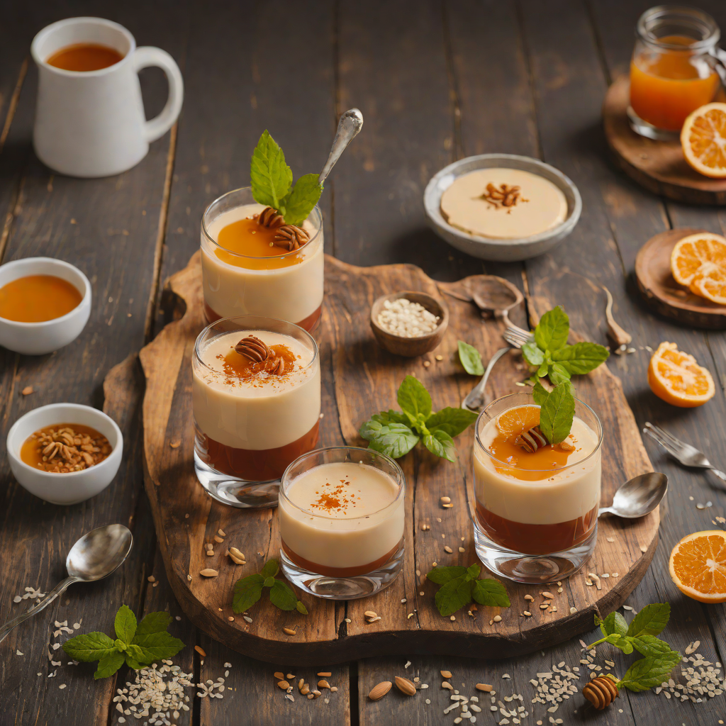 Honey-Glazed Thai Iced Tea Panna Cotta