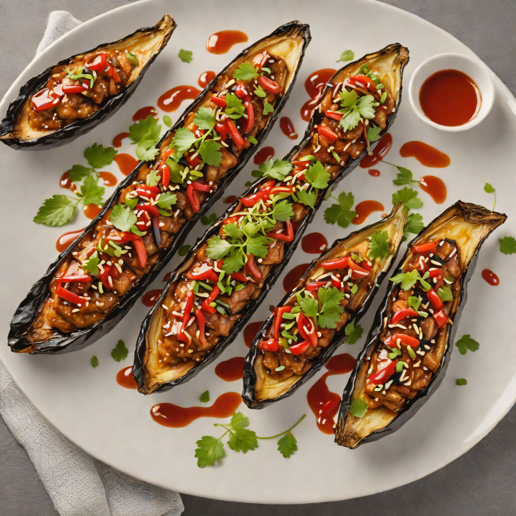 Seared Miso-Glazed Eggplant with Chili Garlic Sauce