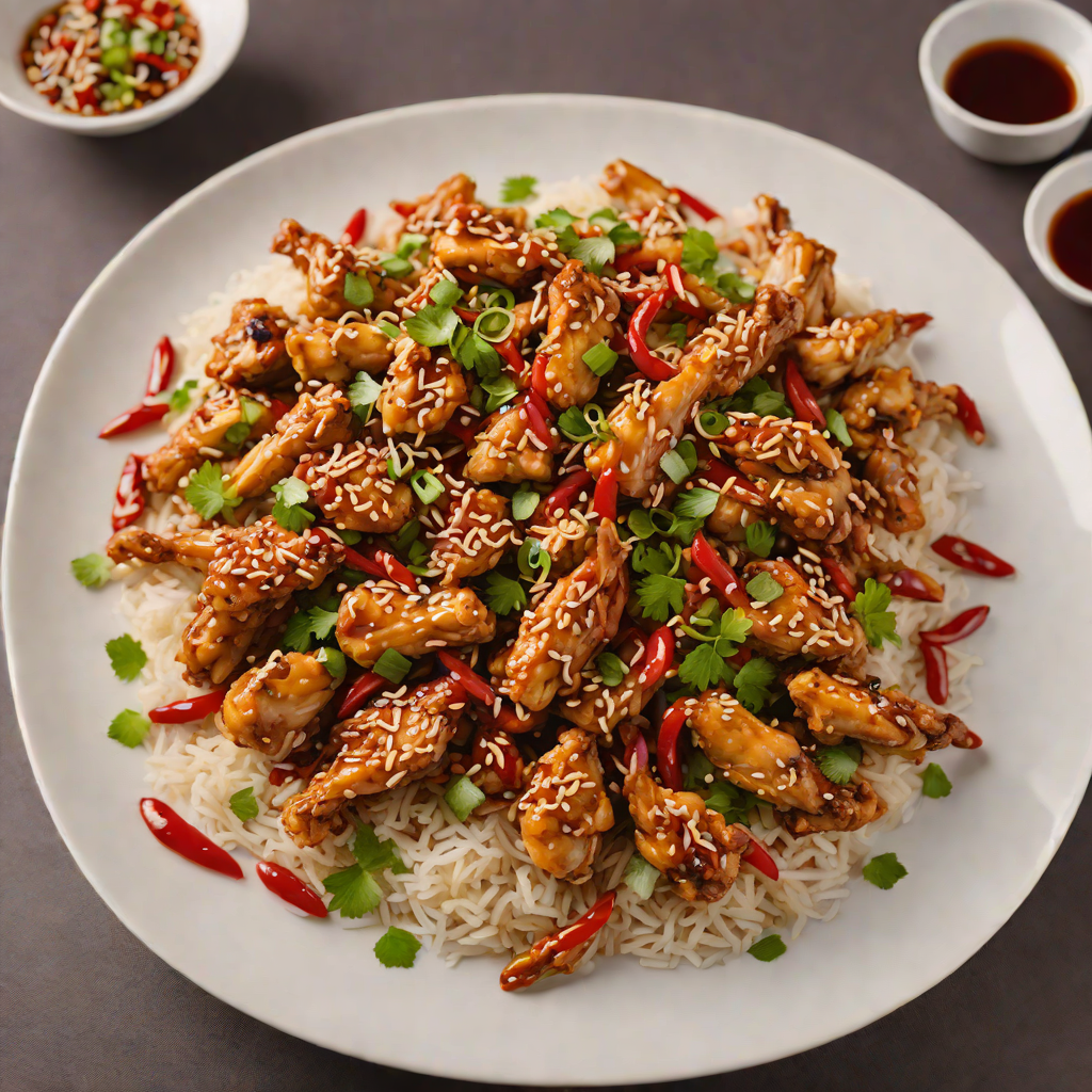 Stir-Fried Chicken with Crispy Garlic and Chili Sauce