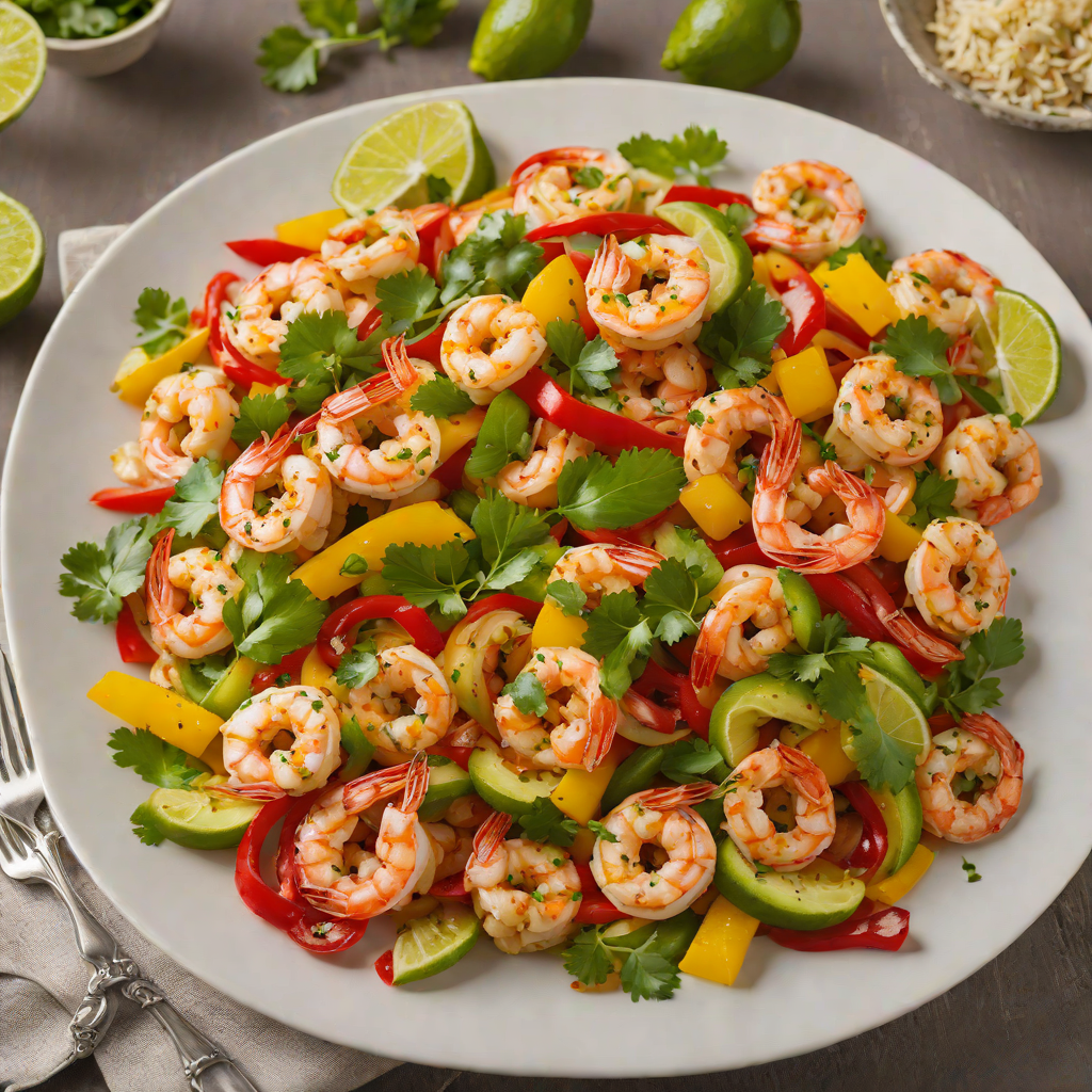 Cilantro-Lime Shrimp Stir Fry with Bell Peppers
