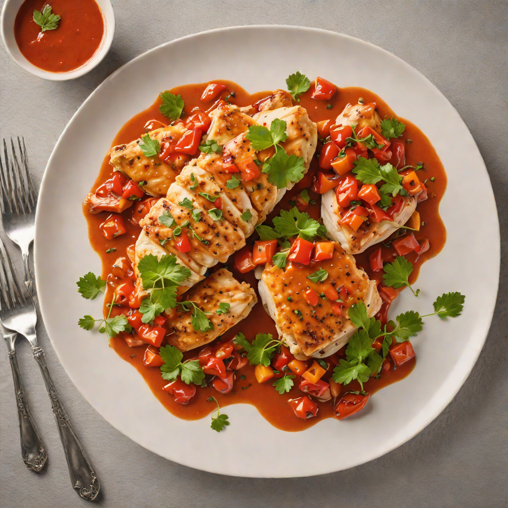 Pan-Seared Chicken with Paprika and Roasted Red Pepper Sauce