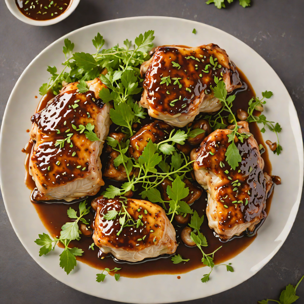 Pan-Seared Chicken Thighs with Tamarind Glaze and Fresh Herbs