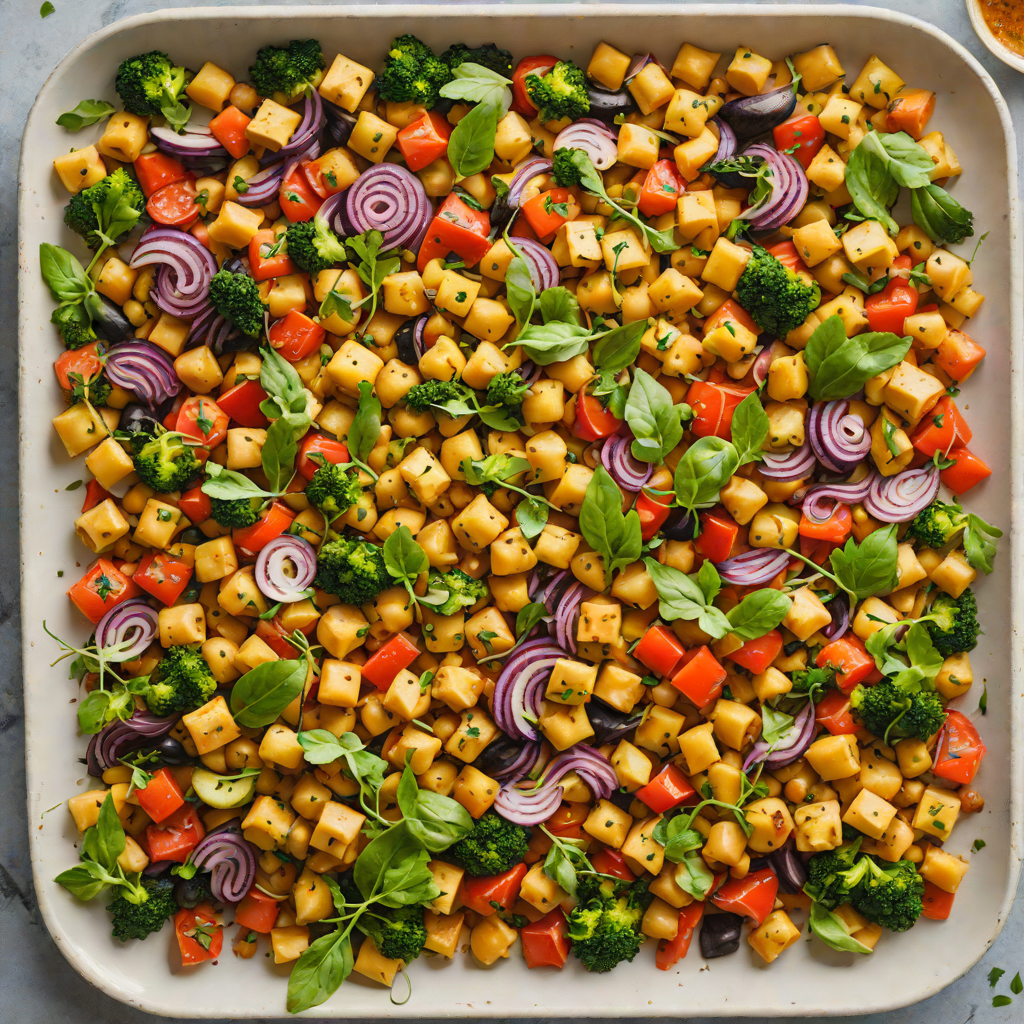 Rustic Sheet Pan Mediterranean Chickpea and Vegetable Roast