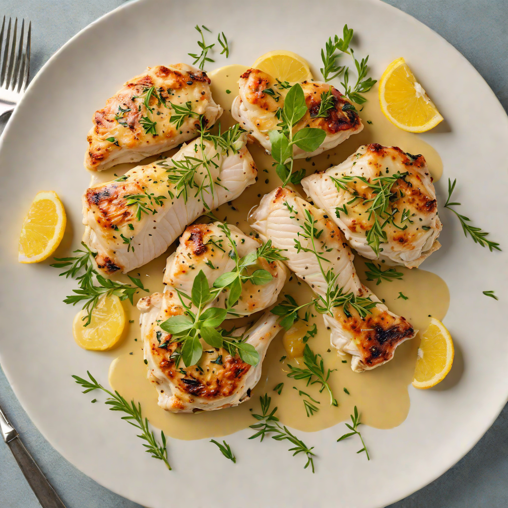 Sautéed Chicken with Hidden Herb and Citrus Butter Sauce