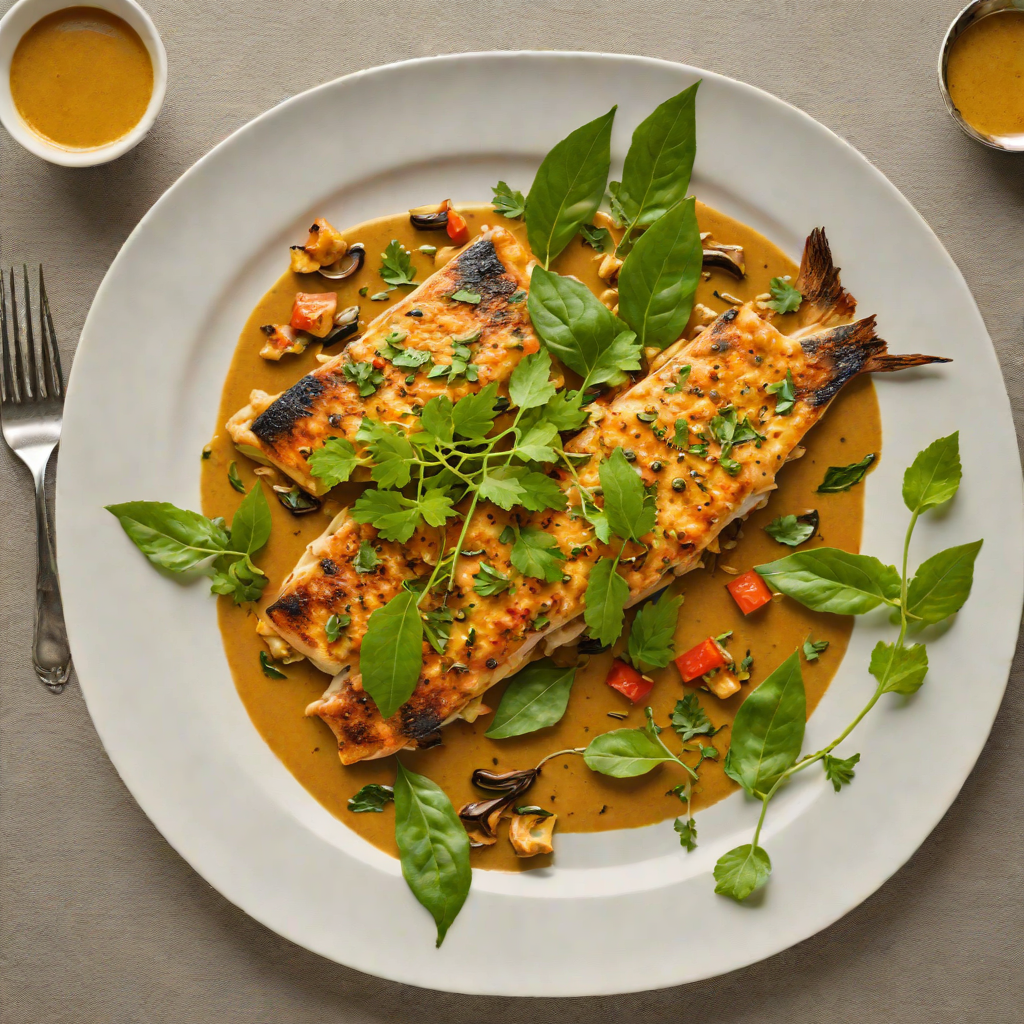 Pan-Seared Goan Fish in Coconut and Curry Leaf Sauce