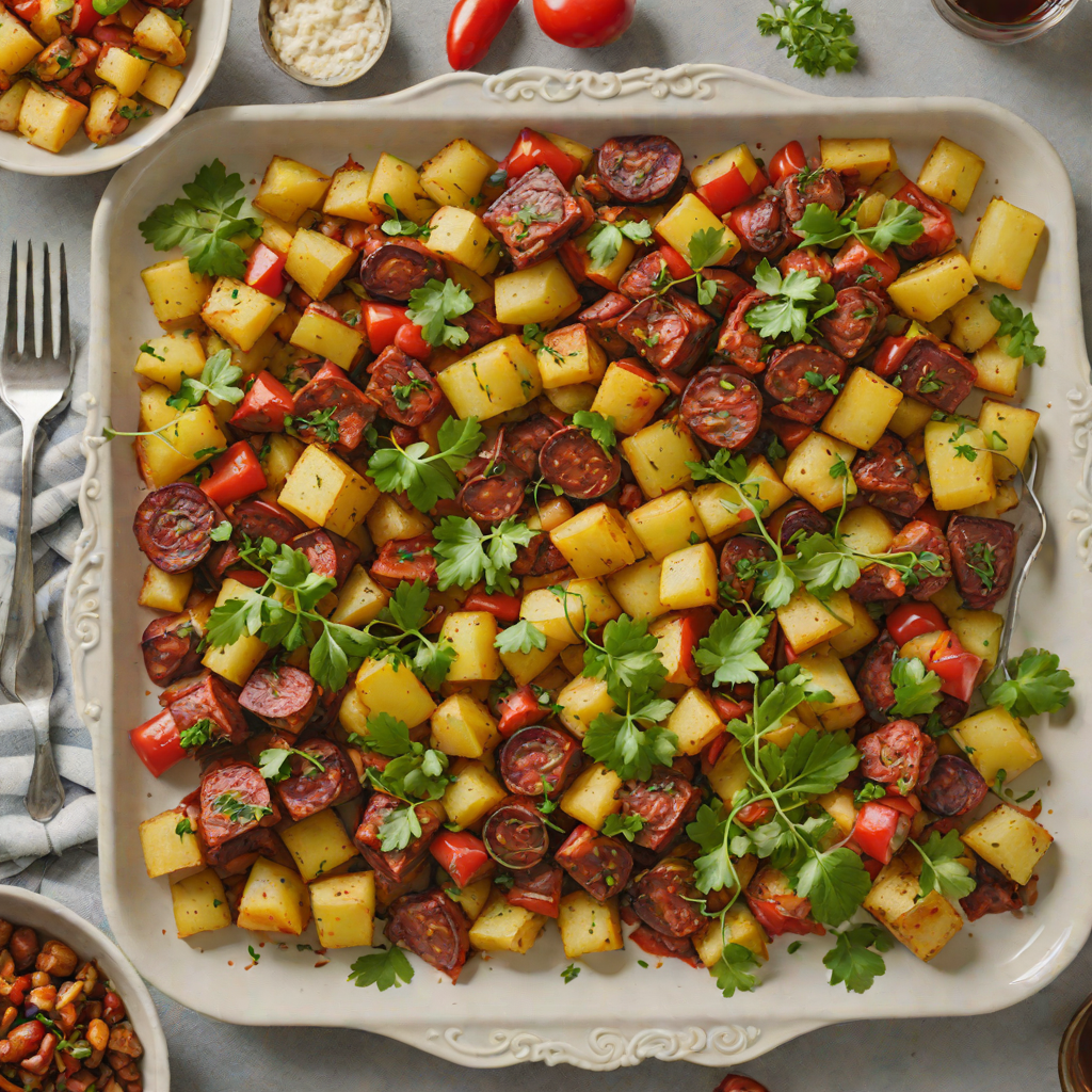 Sheet Pan Spanish-Style Chorizo and Potato Roast
