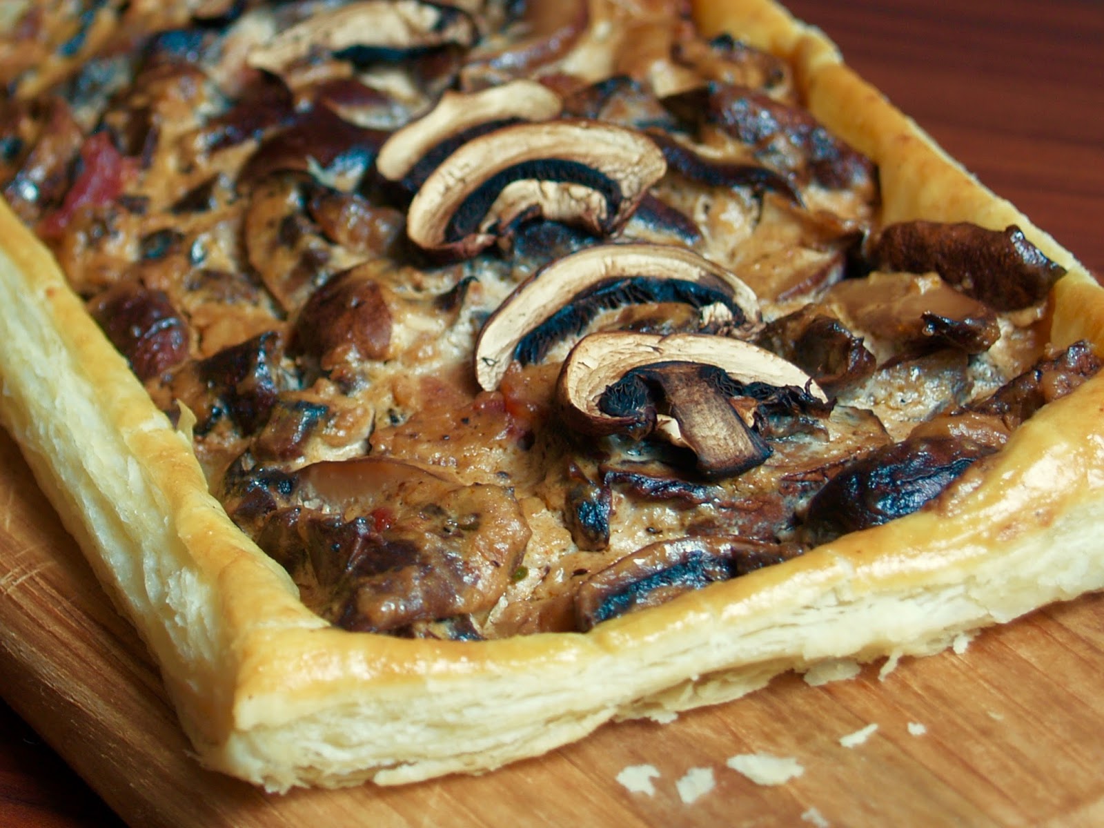 Mushroom-Thyme Tart with Puff Pastry