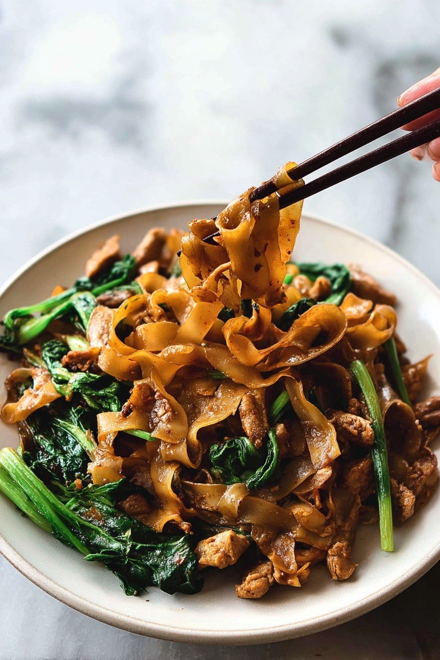 Pad See Ew Stir-Fried Noodles with Chinese Broccoli and Beef