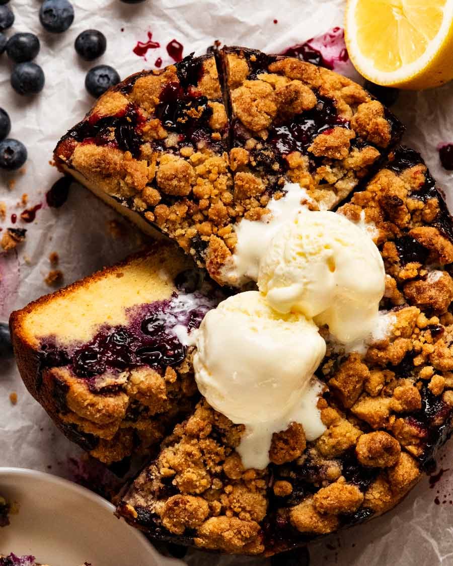 Sheet Pan Blueberry Crumb Coffee Cake