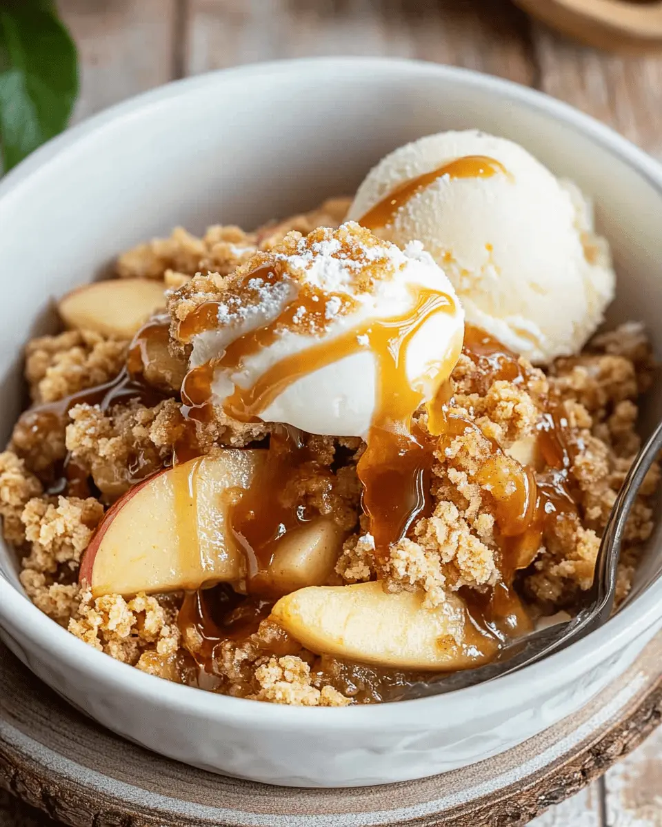 Oven-Baked Salted Caramel Apple Crisp