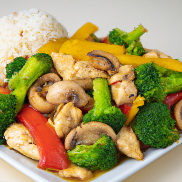 50/50 Chicken & Mushroom Stir-Fry