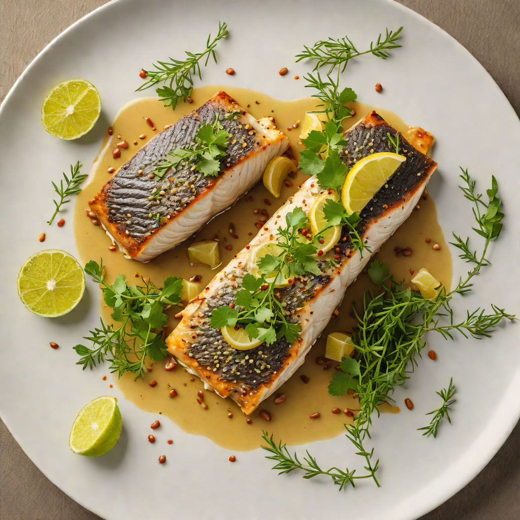 Pan-Fried Barramundi with Lemon Myrtle and Wild Lime Sauce