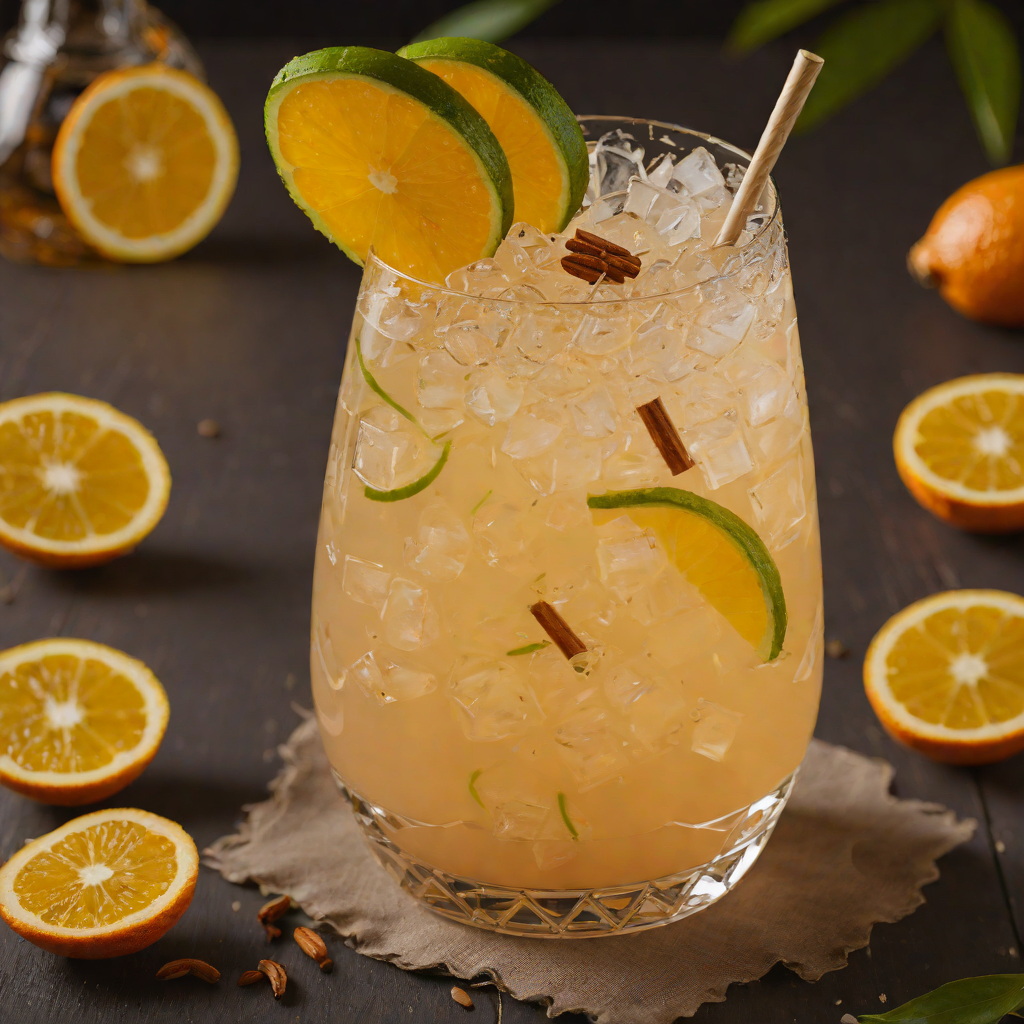 Tiki-Inspired Coconut Rum Punch with Citrus and Spice