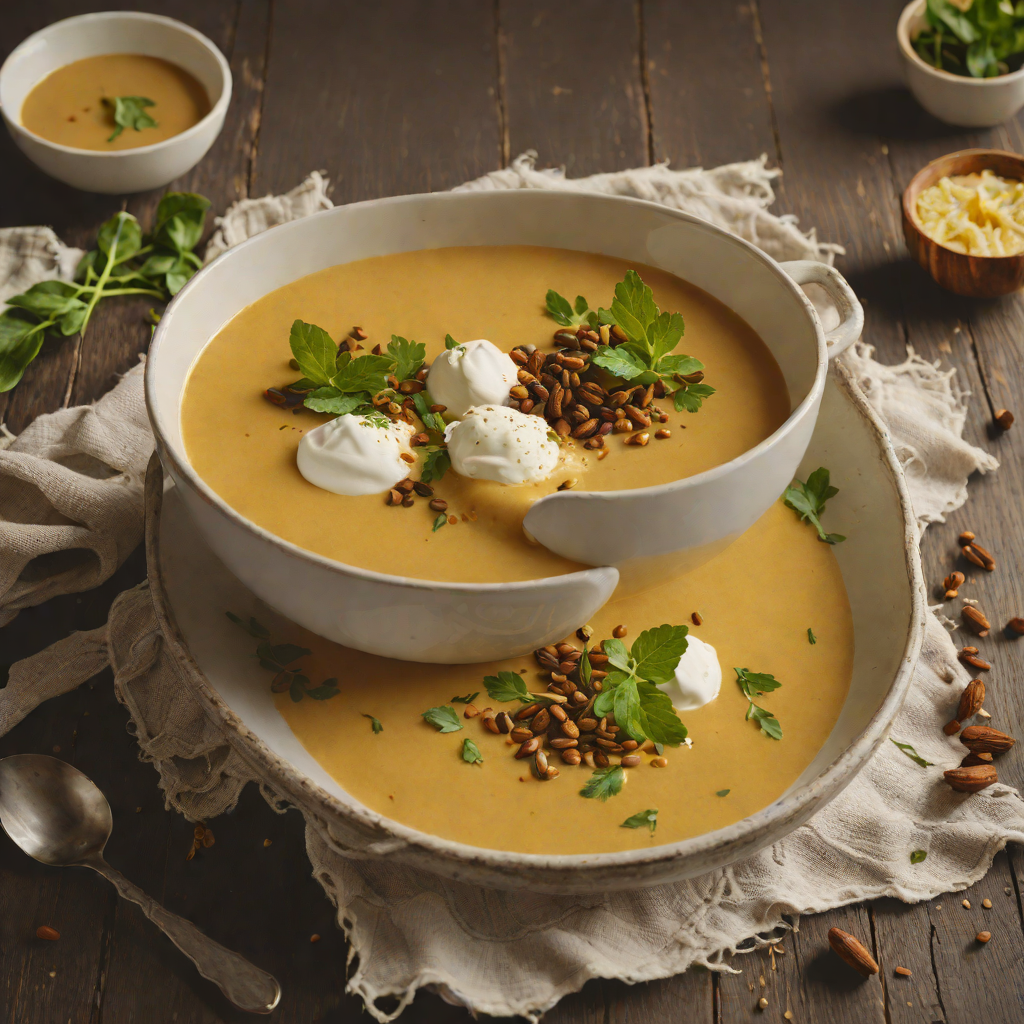Bush-Spiced Pumpkin Soup with Lemon Myrtle Cream