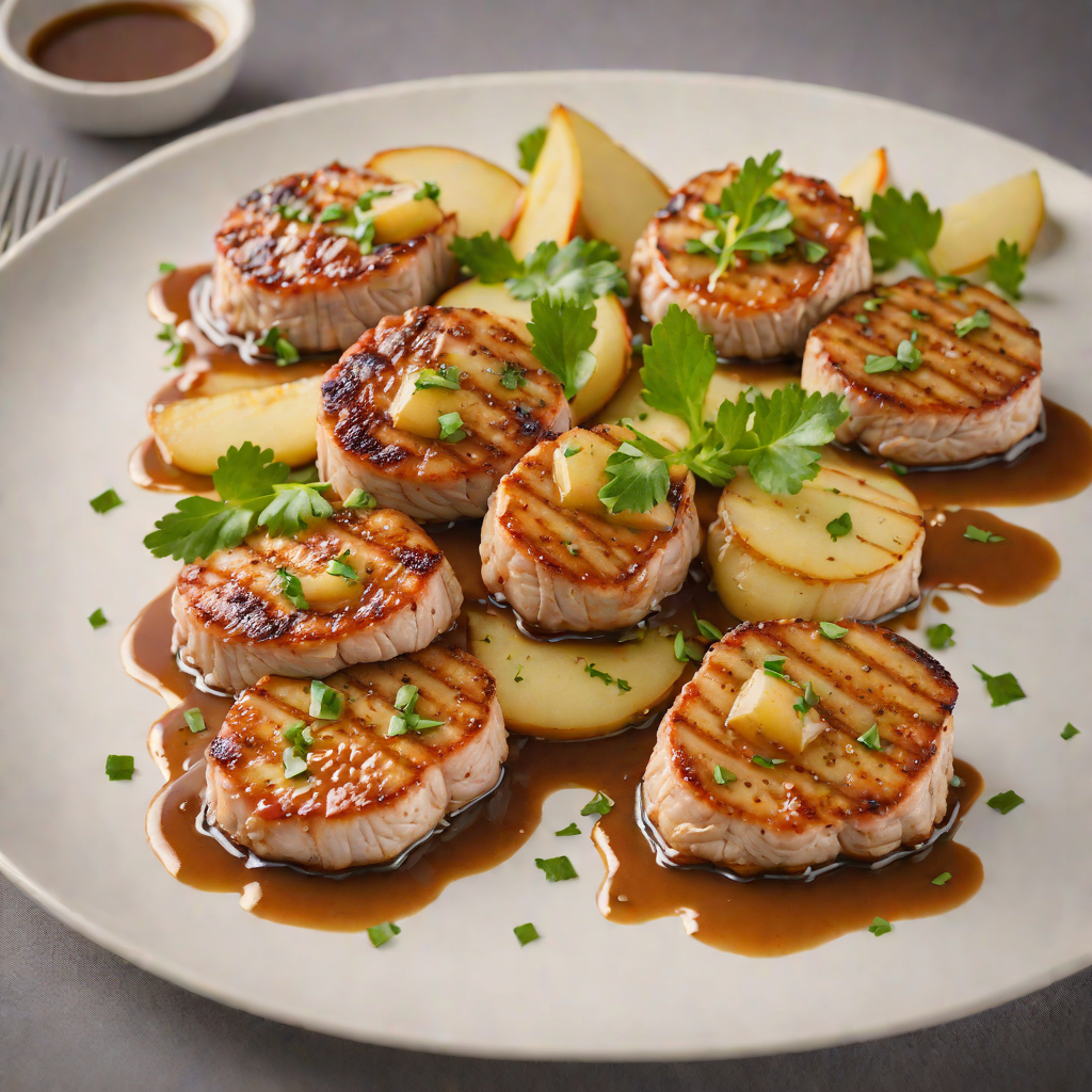 Pan-Seared Pork Medallions with Apple-Onion Reduction