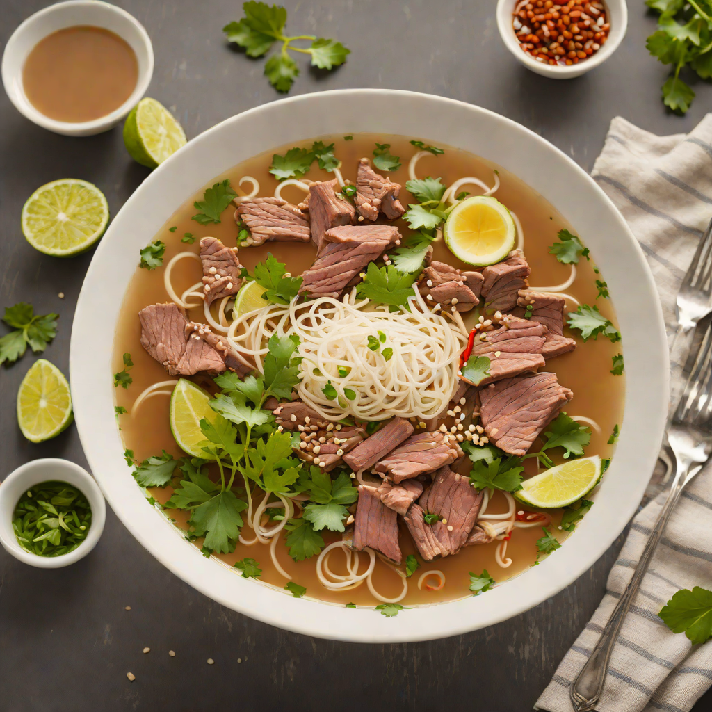Pho Bo with Slow-Simmered Beef Bone Broth