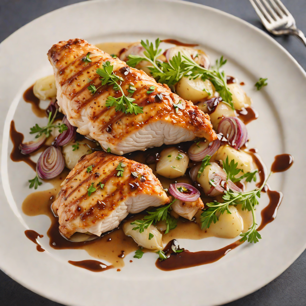 Pan-Seared Chicken with Shallot and White Wine Reduction