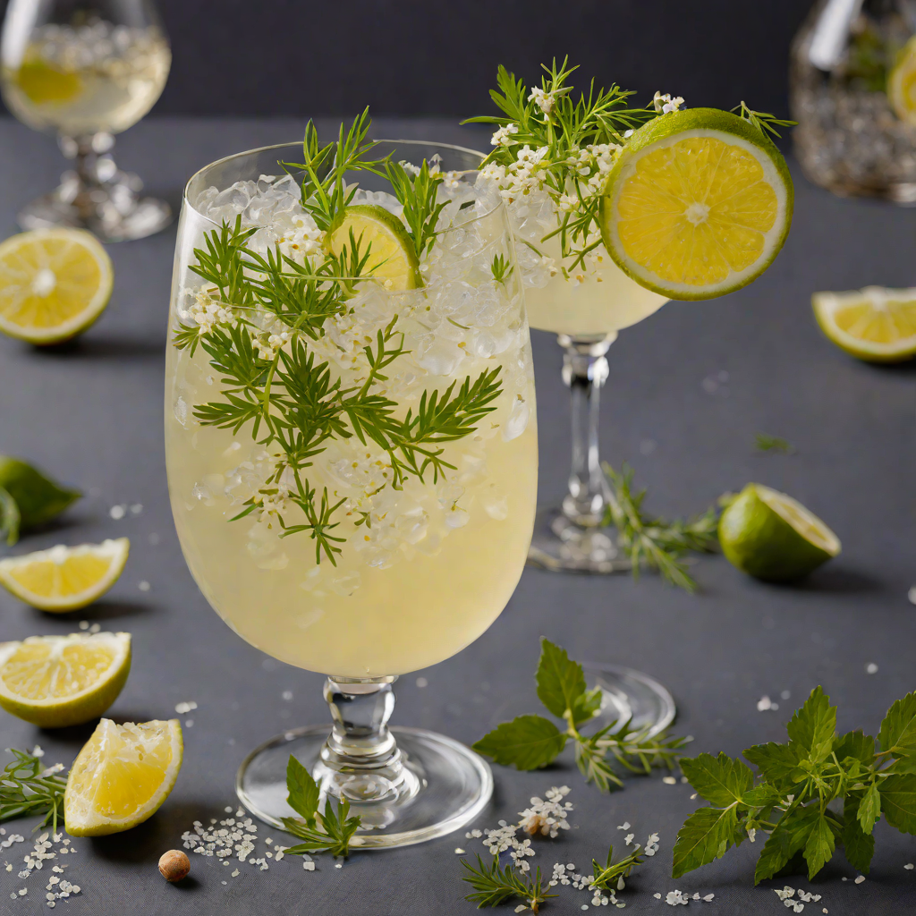 Herb-Infused Gin Sour with Elderflower