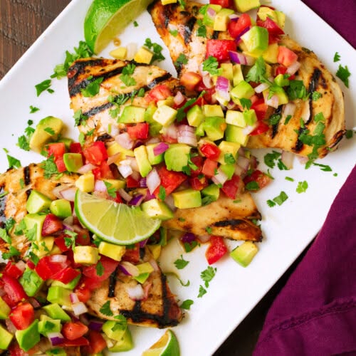 Stovetop Honey-Lime Chicken with Avocado Salsa