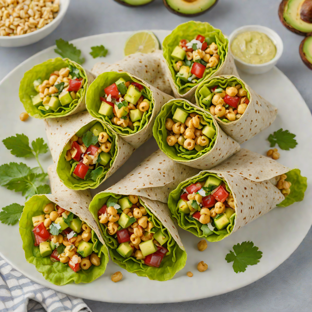 Chickpea and Avocado Salad Wraps