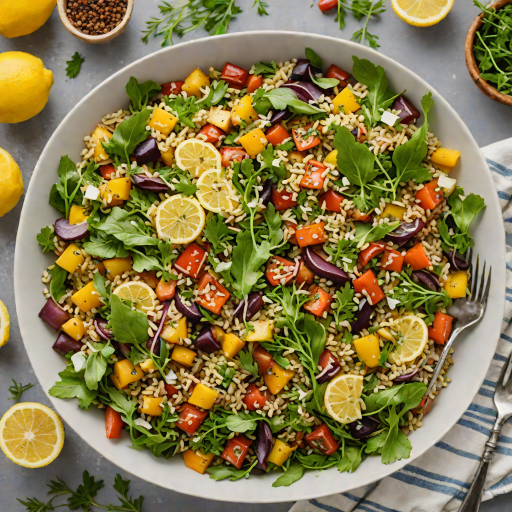 Lemon-Dill Quinoa Salad with Roasted Veggies