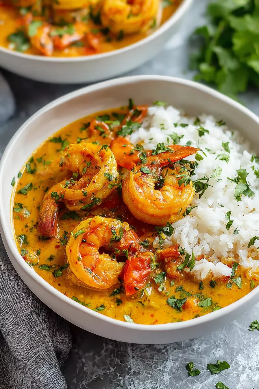 Coconut-Lime Shrimp Curry with Spinach