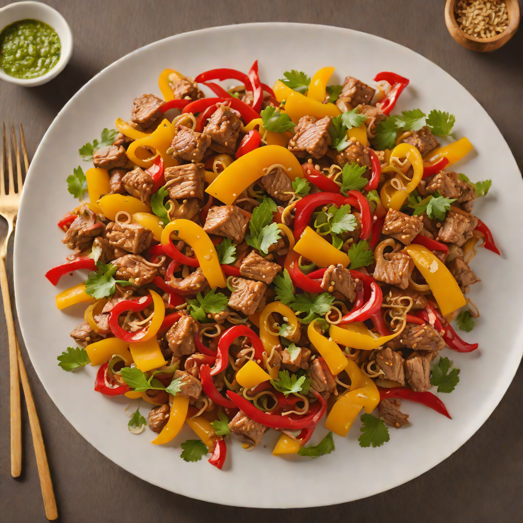 Stir-Fried Pork with Bell Peppers and Ginger