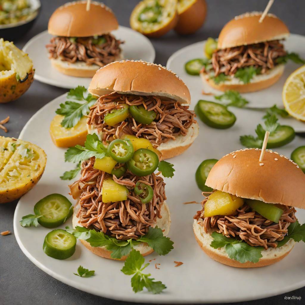 Charred Pineapple and Jalapeño Pulled Pork Sliders