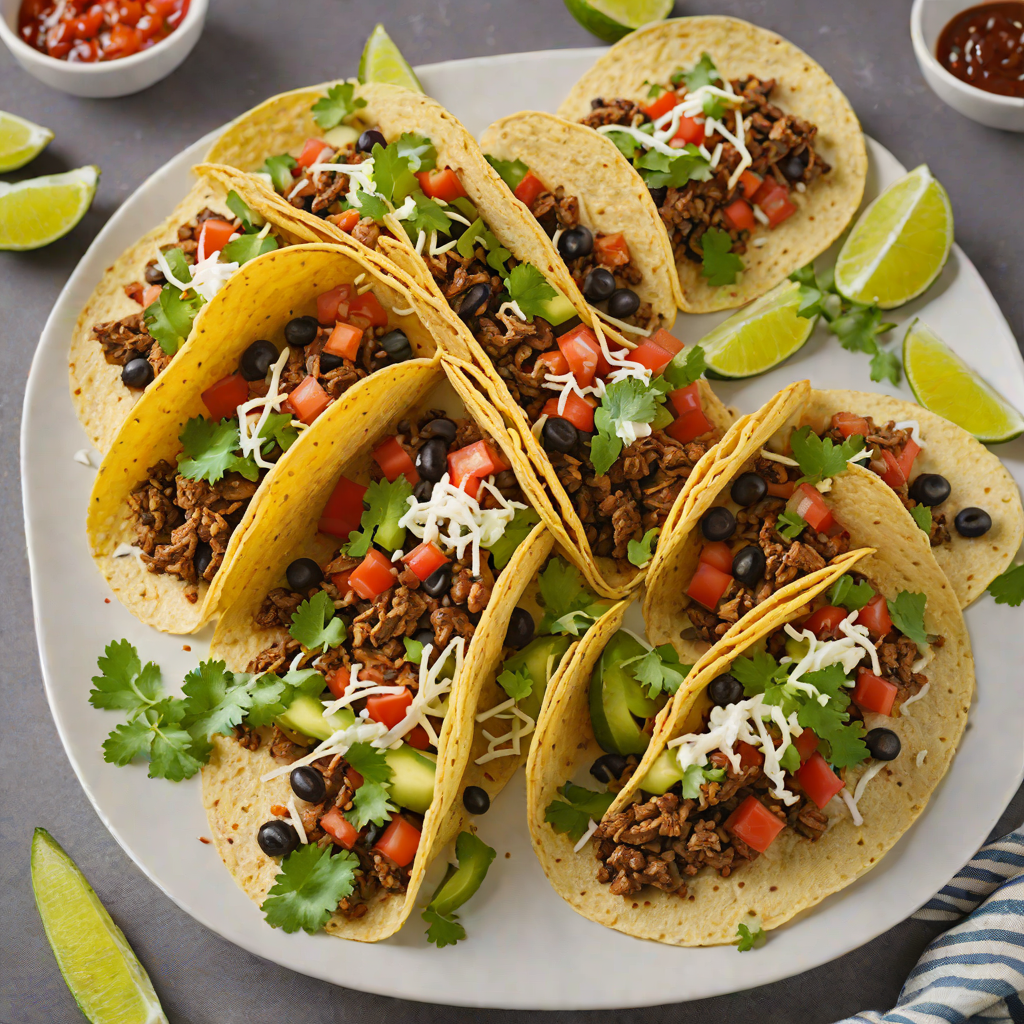 Spicy Tex-Mex Beef and Black Bean Tacos