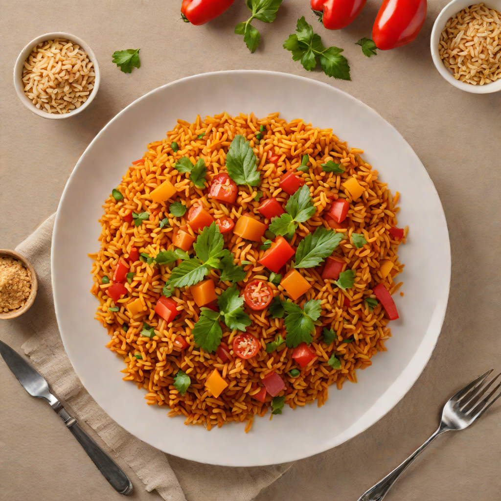 Senegalese Millet Jollof with Tomato and Bell Pepper