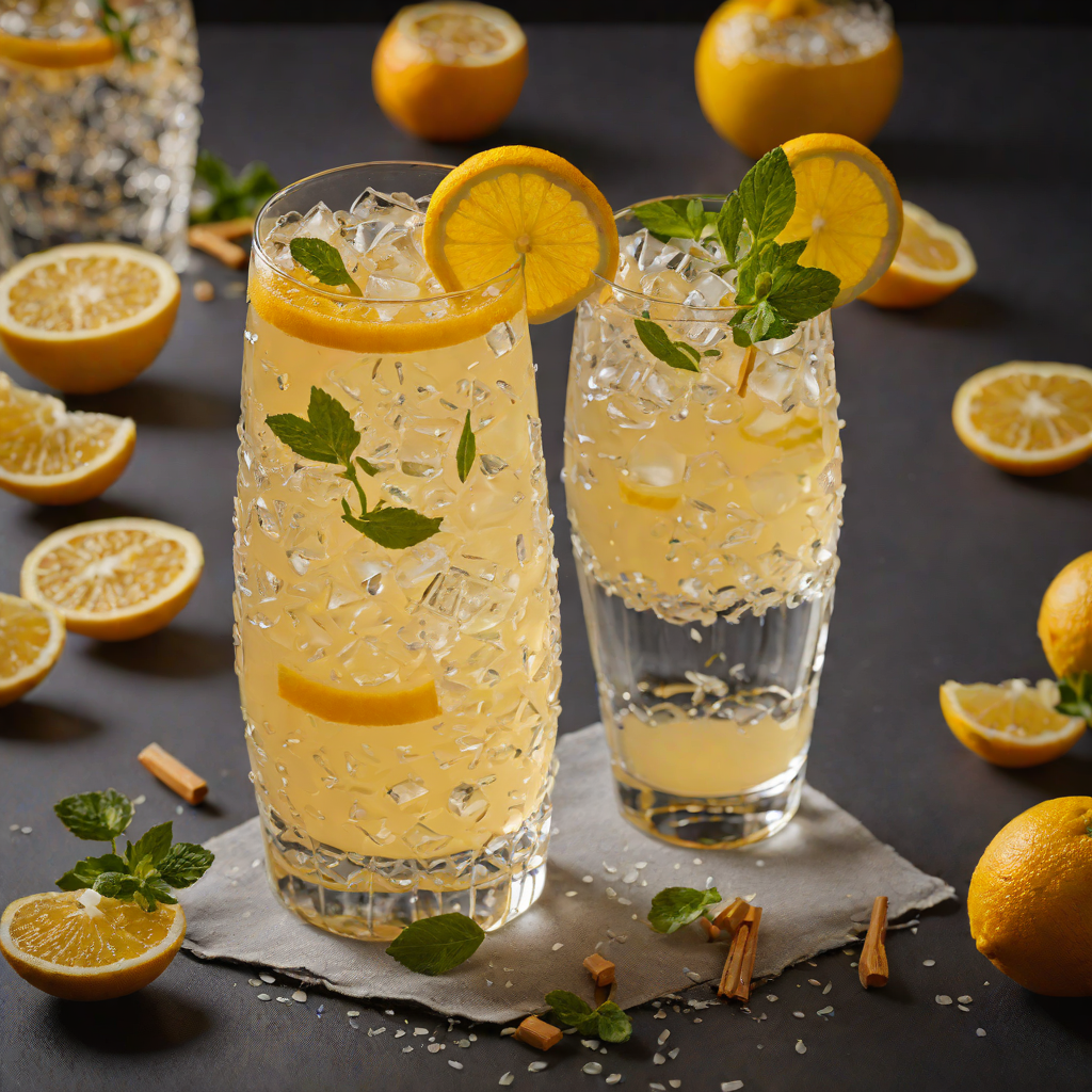 Citrus-Ginger Gin Fizz with Honey Syrup