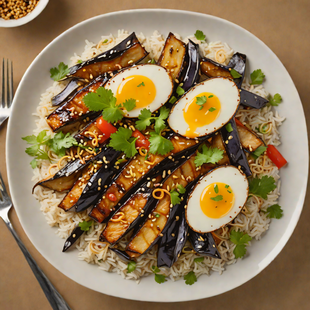 Asian-Inspired Miso-Glazed Eggplant Donburi