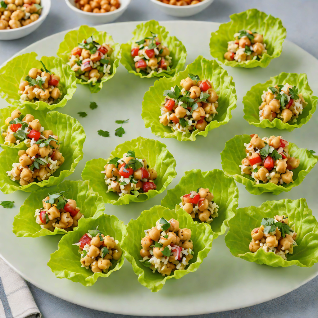No-Bake Chickpea Salad Lettuce Cups