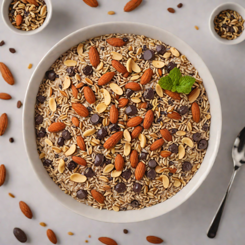 Chocolate Almond Overnight Oats with Chia Seeds