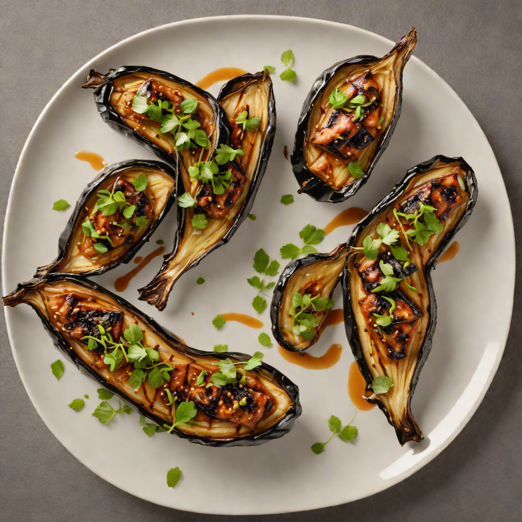Charred Smoked Eggplant with Miso and Scallions