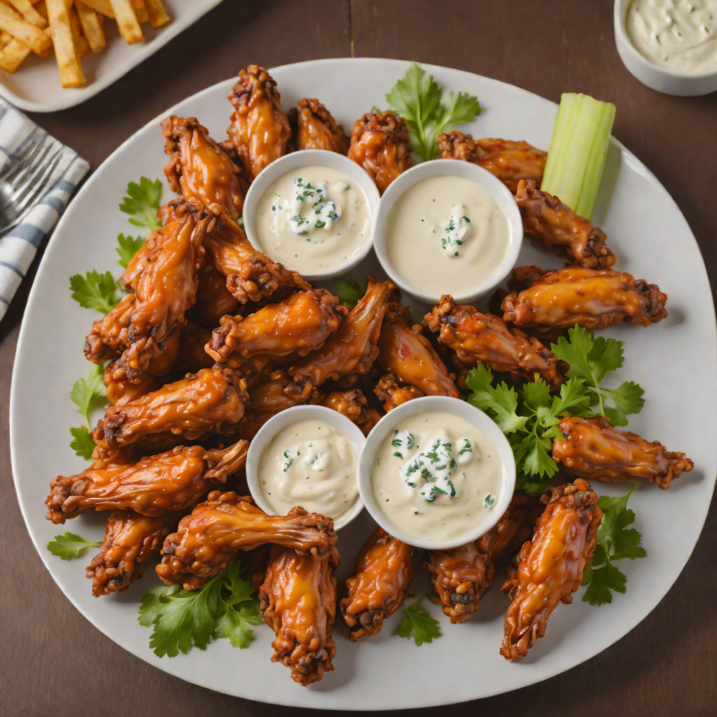 Classic Buffalo Wings with Blue Cheese Ranch Dip